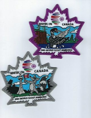 021 - 2019 World Jamboree Canada Set Of 2 Patches