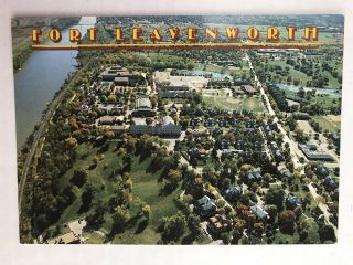 Fort Leavenworth 1990 Postcard Birdseye View