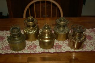 Miller,  Royal,  D&w,  And Rayo Center Draft Oil Lamp Fonts