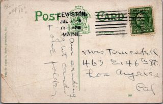 (N356) Vintage Color Postcard,  RPPC,  Tacoma Inn,  near Lewiston,  Maine 2