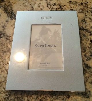 Ralph Lauren Modern Silver Plated Picture Frame 7 1/2 " By 6 "