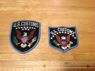 Rare Vintage U S Customs Official Patch Set