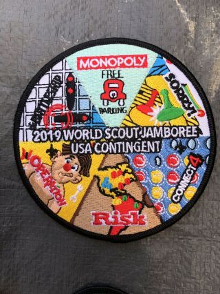 Boy Scout 2019 World Jamboree Risk Monopoly USA Contingent Patch Set 2