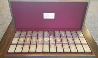 Danbury (36) Solid Sterling Silver First Edition Presidential Ingot Set 6