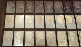 Danbury (36) Solid Sterling Silver First Edition Presidential Ingot Set 7
