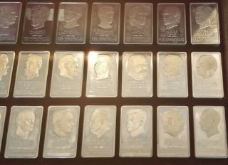 Danbury (36) Solid Sterling Silver First Edition Presidential Ingot Set 8
