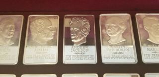 Danbury (36) Solid Sterling Silver First Edition Presidential Ingot Set 9