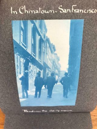 1904 Cyanotype Photo Album California Colorado San Francisco China Town USA 12