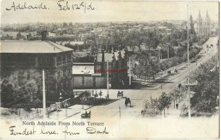 Australia North Adelaide From North Terrace Vintage Postcard 2.  3