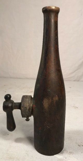 Rare Antique Bronze Bottle Shaped Spigot Fire Hose Nozzle American Lafrance Corp