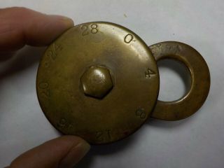 Antique 2 Dial Combination Padlock Lock Kellogg Lock Co.  Fredonia,  York 1910 5