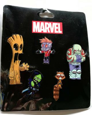 Sdcc 2019 Marvel Skottie Young Exclusive Guardians Of The Galaxy Pin Set