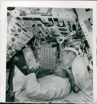 1966 David Scott Neil Armstrong Cape Kennedy Gemini Astronaut Space Photo 6x6