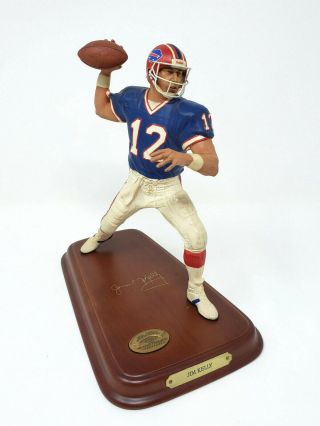Danbury Jim Kelly Quarterback Nfl Football Figurine Rare Buffalo Bills