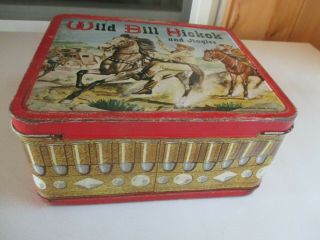 Vintage 1955 Wild Bill Hickok And Jingles Aladdin Metal Lunchbox - No Thermos 3