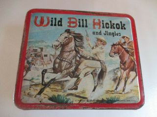 Vintage 1955 Wild Bill Hickok And Jingles Aladdin Metal Lunchbox - No Thermos 4