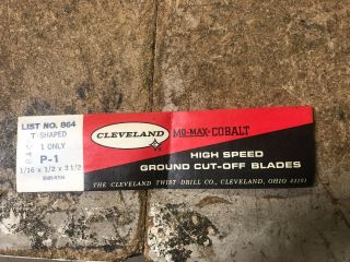 Machinist Tools Lathe Mill Cleveland Cut Off Blade 1/16 1/2 3 1/2 Draa