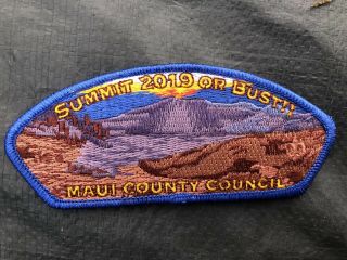 Boy Scout 2019 World Jamboree Hawaii Maui County Council Patch Set With Jacket 3