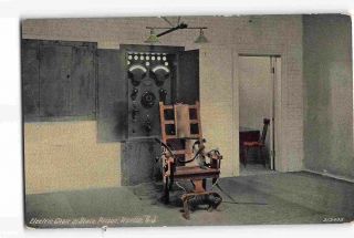 Jwk05a: Electric Chair At State Prison Trenton Nj,  Circa 1912 Postcard