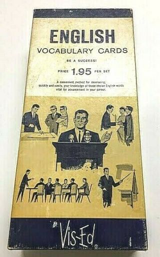Vintage English Vocabulary Cards Be A Success 1000 Cards