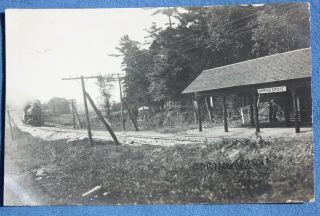 1909 Spring Grove Middlebury Vt Railroad Station Photo Postcard Rppc