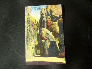 Vintage Postcard - Needles Eye Tunnel,  Black Hills,  South Dakota - 1951
