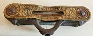 Antique Stanley Pocket Level Brass & Cast Iron Pat June 23 1896 3”