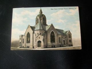 Vintage Postcard - Main Street Christian Church,  Kokomo,  Indiana - 1910