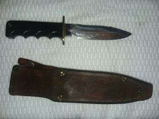 Randall Knife 15,  LRRP carried ' 67 - ' 68 Vietnam,  Riveted Split Sheath 2