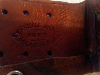 Randall Knife 15,  LRRP carried ' 67 - ' 68 Vietnam,  Riveted Split Sheath 4