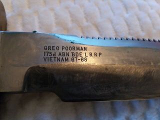 Randall Knife 15,  LRRP carried ' 67 - ' 68 Vietnam,  Riveted Split Sheath 5