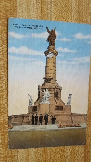 Juarez Monument And Bull Ring Ciudad Juarez Mexico Vintage Postcards