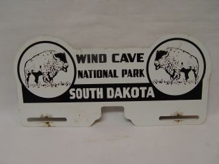 Vintage Wind Cave National Park South Dakota Souvenir License Plate Topper