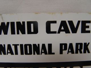 Vintage Wind Cave National Park South Dakota Souvenir License Plate Topper 3
