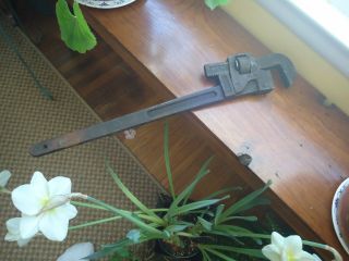 Vintage Trimo 24 Inch Drop Forged Pipe Wrench.  Hard To Find