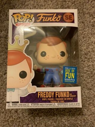 Funko Fundays 2019 Box Of Fun Freddy Funko As Chucky Le 5000 2019 Sdcc In Hand