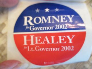 Ma Mitt Romney/healey Governor 2002 - 40 Stickers