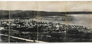 GREECE,  CRETE:1912 HANIA - CANEA 4 CARDS PANORAMA OF GENERAL VIEW.  Editor:CALOUTAS. 3