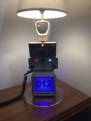 Vintage Motorola Radio Police Lamp Adam 12 Mocom 70 & Federal Signal Pa20
