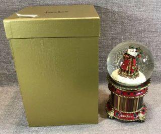 Vintage Neiman Marcus Snow Globe Water Globe Santa Wiseman W Box