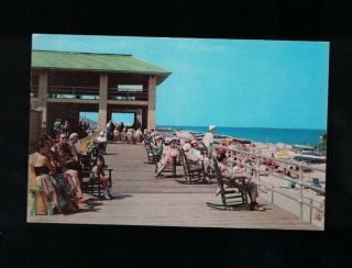 C 1960 Boardwalk And Beach Spring Lake Jersey Post Card