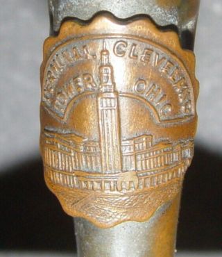 Cleveland Terminal Tower Antique Bronze Advertising Ashtray Airport Airplane 6