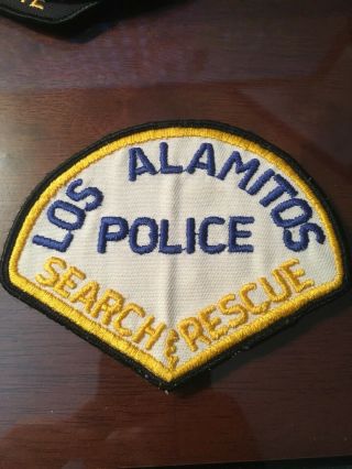 Rare 1950 - 60s Los Alamitos Police Sr Patch Ca