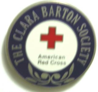 Hard To Find: American Red Cross: The Clara Barton Society,  Blue,  Lapel Pin