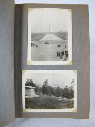 Antique 1920 ' s Photo Album Washington DC Trip Train Wreck Hiking 95± Photos yqz 5