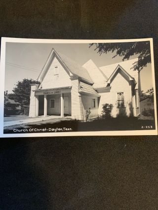 Vintage Rppc Church Of Christ Dayton Tennessee Real Photo Postcard