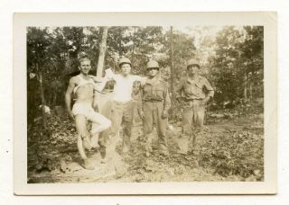 23 Vintage Photo Underwear Soldier W/ Buddy Boy Men Snapshot Gay