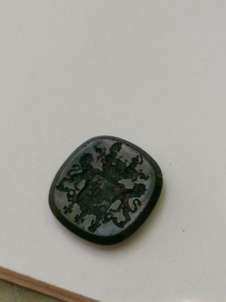 Antique Agate Stone Seal With Coat Of Arms