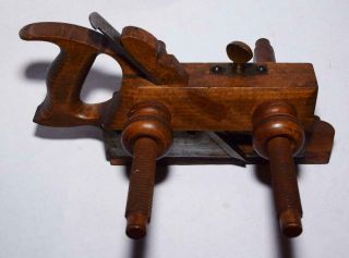 Antique Sandusky Tool Co.  Plow Plane 119 - Beechwood & Brass Woodworking Tool