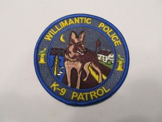 Connecticut Willimantic Police K - 9 Unit Patch
